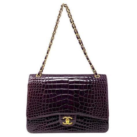 purple crocodile chanel bag|crocodile chanel bags for women.